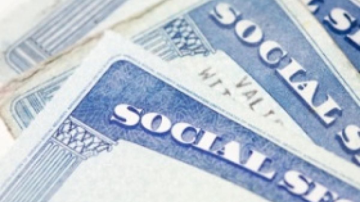 Stock photo of blank Social Security cards