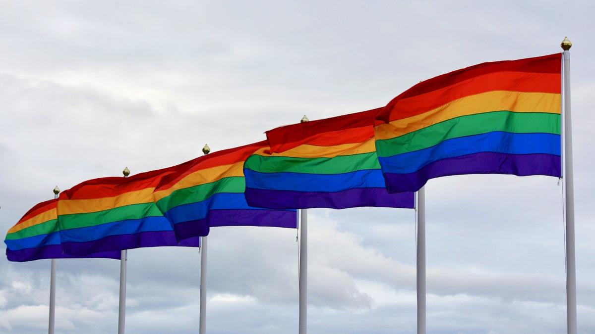 Pride Flags on flag polls