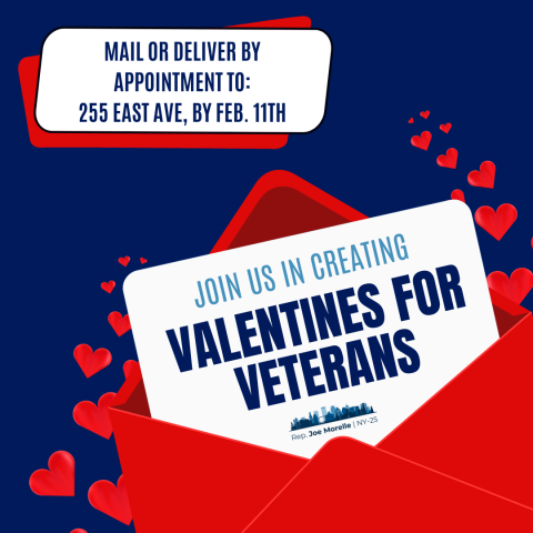 Join us in creating Valentines for Veterans.
