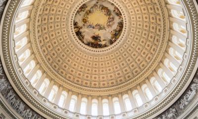 The interior of the dome of the Capitol