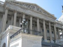 Close up of U.S. Capitol columns